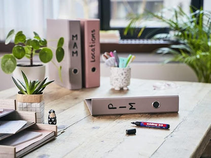 edding 33 brilliant paper marker - violet - 1 waterproof permanent marker - chisel nib 1-5 mm - vibrant colours - lightfast marking on paper, card, cardboard, plastic, metal and glass