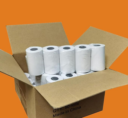 (300 Rolls) 2 1/4 x 50 Thermal Paper Receipt Rolls Premium Quality Paper fits all Credit Card Terminals BPA Free