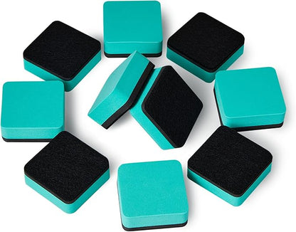 Favourde 48 Pack Magnetic Whiteboard Dry Erase Erasers Chalkboard Cleansers for Classroom, Home and Office (Green, 1.97 x 1.97 Inch)