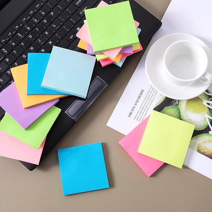 (16 Pack) Sticky Notes 3x3, Self-Stick Pads Bright Colors Sticky Note, Recyclable, Easy to Post for Home, Office, Notebook