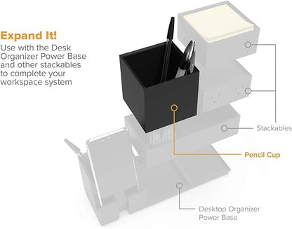 Bostitch Office Konnect Pencil Cup Desk Organizer, Pen Cup, Black