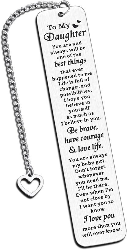 Stocking Stuffers for Teenage Girls Christmas Gifts for Girls Kids Christmas Stocking Stuffers for Teen Girls Daughter Birthday Gifts to My Daughter Gift from Mom Dad Bookmarks for Daughter Sweet 16