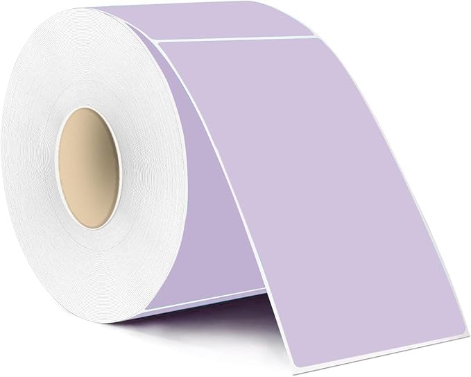 Colored Labels Stickers 3 x 5 Inch, Removable Rectangular Moving Labels, Large Color Coding Labels Moving Stickers- 250 Pack/Purple