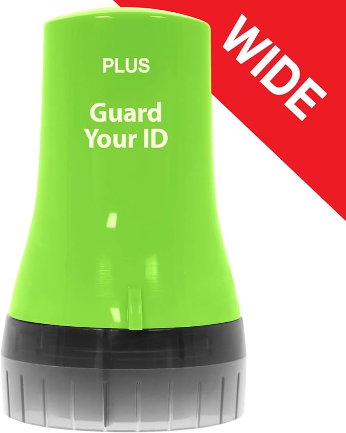 Guard Your ID ADVANCED WIDE Roller Identity Theft Prevention Security Stamp GREEN (38492)