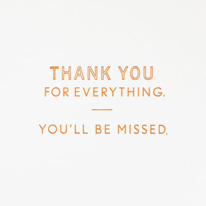 Hallmark Coworker Goodbye Card (Thank You For Everything)