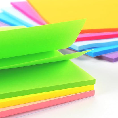 Sticky Notes 8x6 inch Bright Colors Self-Stick Pads 8 Pads/Pack 35 Sheets/Pad Total 280 Sheets