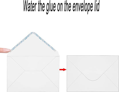 100 Qty 5.25 x 7.25 inches Printable A7 Invitation Envelopes & 100 Qty Flat Cards, Self Seal 120GSM White Kraft Paper Envelopes for Invitations, Papers, Photos, Documents, Wedding