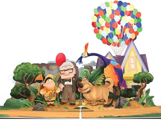 Lovepop Happy Birthday Pop-Up Card for Her and Him- 3D Disney Birthday Greeting Cards for Boys, Girls, Men, Women - Birthday Adventures - 5" x 7" Up Card - Blank Note Card & Envelope Included