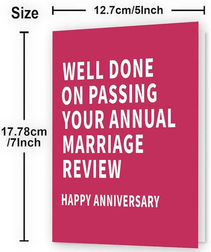 Anniversary Card to Husband | Funny Anniversary Card & Gifts for Women, Men, Husband, Wife, Him, and Her | Happy