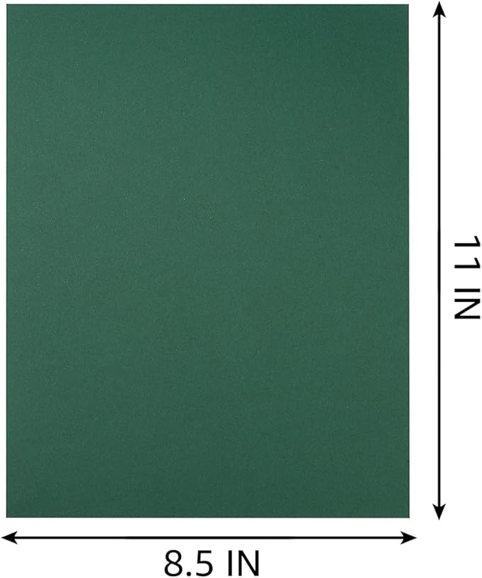 30 sheets Cardstock Paper 8 1/2 x 11 Inches for Crafts and Invitations (Dark Green)