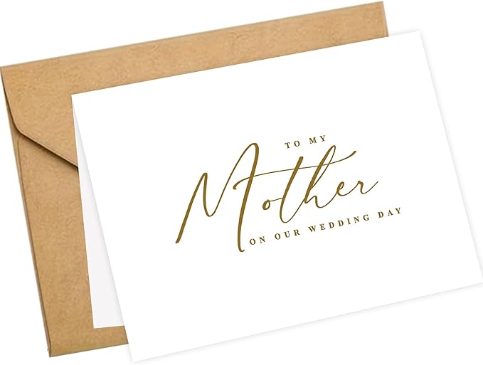 LADY&HOME To My Mother on My Wedding Day Card,Wedding Day Card to Mother,Thank Mother Wedding Day Card (C2:Mother)
