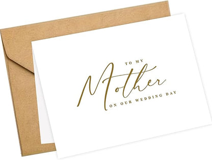 LADY&HOME To My Mother on My Wedding Day Card,Wedding Day Card to Mother,Thank Mother Wedding Day Card (C2:Mother)