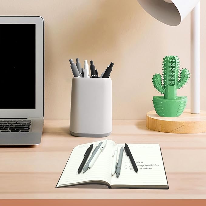 UIXJODO 6 Pcs Gel Pens 0.5mm Quick Dry Black Ink Pens Fine Point Smooth Writing Pens, Cute Office and School Supplies Gifts for Women Teacher Students (6 Pcs Black White Grey Silver)