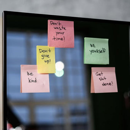 Sticky Notes 3x3 Inches, 12 Pads Bright Colors Sticky Notes,Colorful Sticky Notes, Self-Stick Note Pads, Sticky Notes Bulk,50 Sheets/Pad (12Pads)