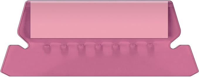 Pendaflex Hanging Folder Tabs, 2", Clear Pink, 25 Tabs and Inserts per Pack (42 PIN)