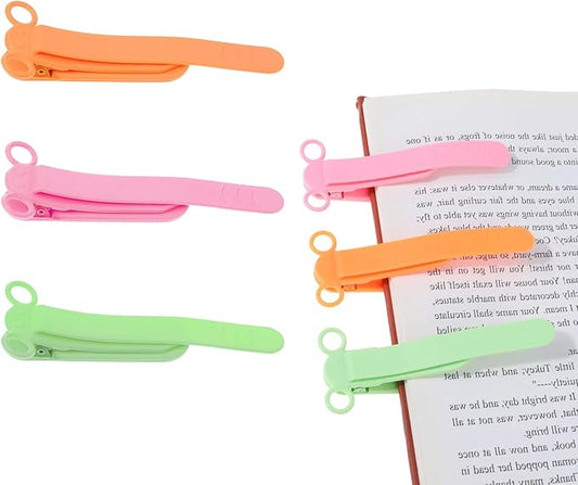 3Pcs Automatically Stay in Place Bookmark, Silicone Book Marks for Reading, Smart Bookmarks for Women, Men, Kids, Book Lovers, Readers, Unique Book Page Holders & Reading Accessories, B