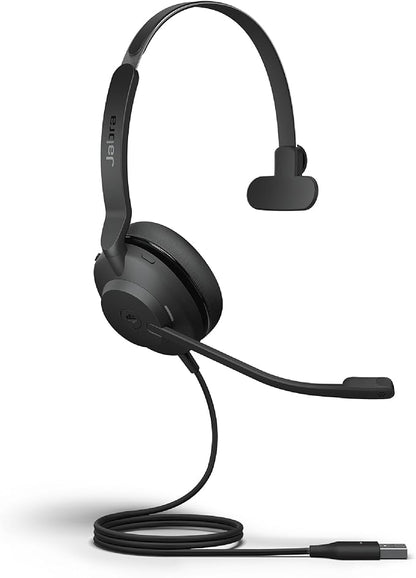 Jabra Evolve2 30 SE Wired Mono Noise-Cancelling Headset - Features 2-Microphone Call Technology and USB-A Cable - MS Teams Certified, Works with All Other Platforms - Black