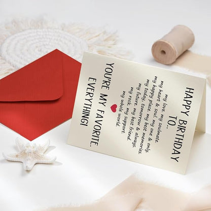 Funny and Romantic Birthday Card & Gifts for Husband, Men, Boyfriend - Sweetest Happy Bday Cards for Him