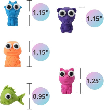 Mr. Pen- Erasers, Cap Erasers, 20 Pack, Animal Eraser Caps (Eyes Come Out), Erasers for Kids, Pencil Eraser, Pencil Erasers Toppers Cute Erasers, Colorful Erasers, Fun Erasers Kids, Easter Egg Fillers