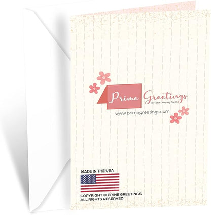 Prime Greetings Birthday Card For Niece, Made in America, Eco-Friendly, Thick Card Stock with Premium Envelope 5in x 7.75in, Packaged in Protective Mailer