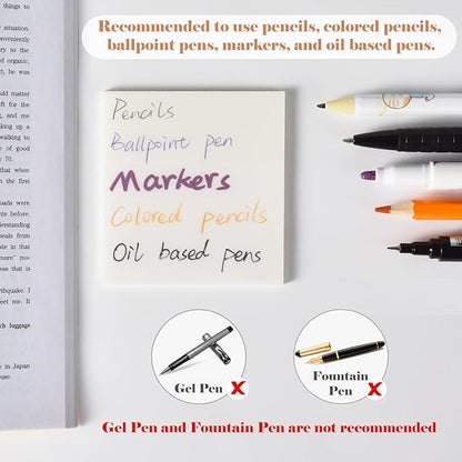 BAYTORY 700 Sheets Transparent Sticky Notes, Clear Waterproof 3 x 3 inch See Through Memo Pad, Self-Adhesive Translucent Writable Index Tabs for Annotating Books, Office & School Study Supplies