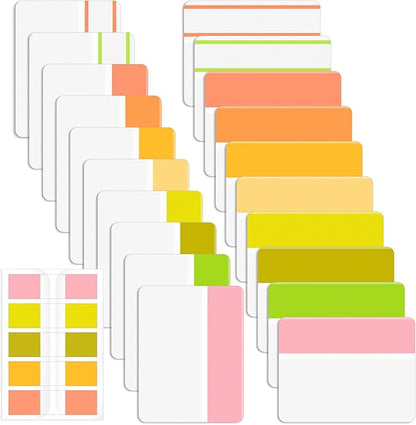 Mr. Pen Sticky Index Tabs - 500 Pcs, 21 Sets, Colorful Page Markers for Binders, Books, & Notebooks