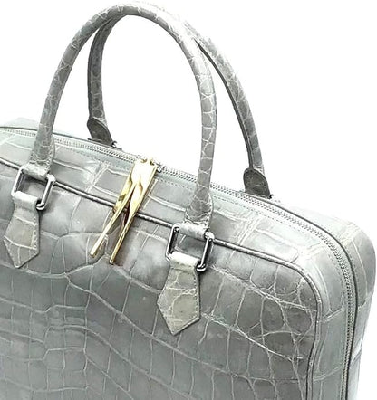Masami Handmade Genuine Crocodile Leather Business Bag, Briefcase, Japanese brand, Leather bag