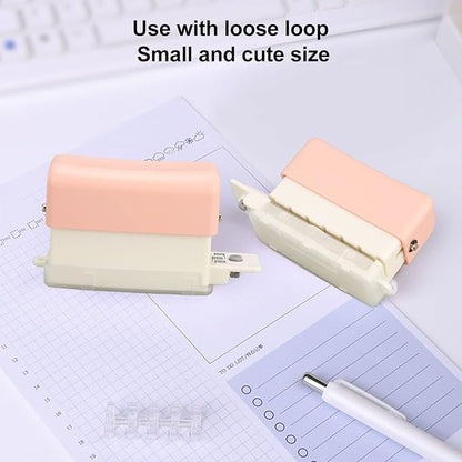 6 Hole Paper Puncher, Loose Binders & Binding Systems Binding Machines Leaf Paper Puncher for A4 A5 B5 Notebook Scrapbook, 2 Sheets Capacity, Hole Diameter: 5.5mm ()