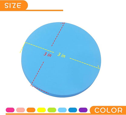 Round Sticky Notes 8 Color Bright Colorful Sticky Pad 75 Sheets/Pad Self-Sticky Note Pads