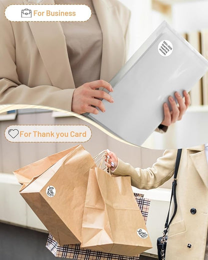 Phomemo Thermal Labels 1.96"x1.96"(50x50mm) for M110/M220/M221/M120/M250/M150, Multi-Purpose Self-Adhesive Tag for Barcode/Address/Logo/Mailing/Business/Home Tag,Black on White, 140 Labels/Roll