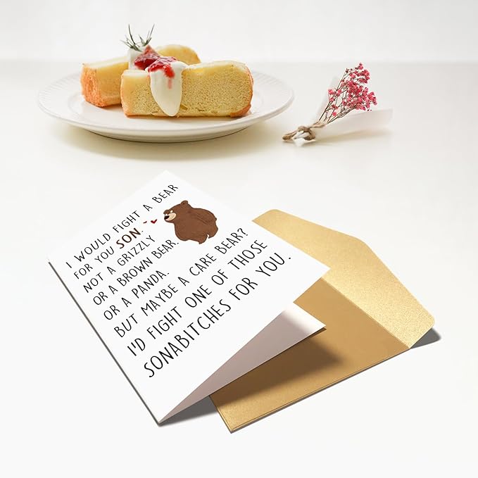 Chenive Funny Son Card - Hilarious Birthday Card for Adult Son