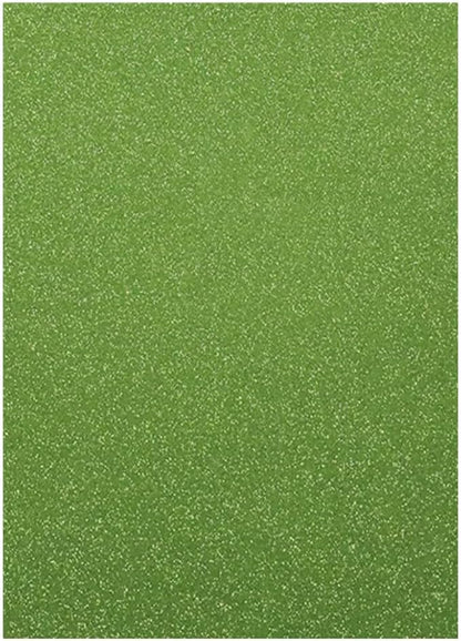 Baisunt 20 Sheets Grass Green Glitter Cardstock Paper for DIY Art Project, Scrapbook, Birthday Wedding Party Decoration 250GSM(8x12 In, Non Adhesive)