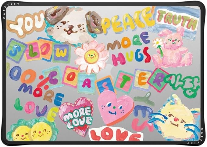 CASETiFY Impact MacBook Air 15" (2023/2024) Case [Enhanced Protective Corner Design/Ventilation Cutouts/Anti-Slip Grip] - SLOWCOASTER Sticker - Clear Black