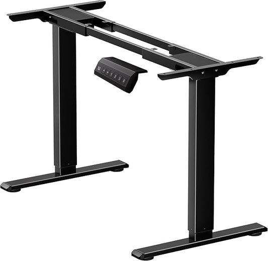 Dual Motor Electric Standing Desk Frame, Height Adjustable Table Legs for Max 90″ x 44″ Desktop with 265 lbs Capacity, Ergonomic Sit Stand Up Desk Base for Home Office, Black Frame Only