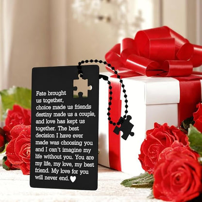 llxxeyopqdxz Husband Gifts: Birthday & Anniversary Cards for Men, Wallet Insert Love Notes