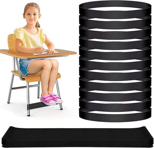 20 Pack Chair Bands for Kids with Fidgety Feet, ADHD Tools for Kids, ROOKEA Sensory Room Must Haves for Adhd Kids Fidget Chair Bands Autism Classroom Must Haves ADHD Tools for Classroom Home Chairs
