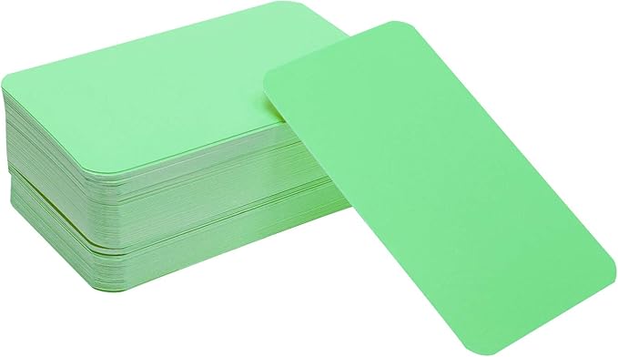 Penta Angel 100 Pcs Mini Paper Blank Gift Notes Cards DIY Craft Small Word Business Message Cards (Light Green)