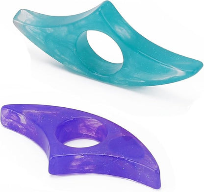 Thumb Book Page Holder for Reading 2Pack，Starry Ring Opener Bookmark，Readers Reading Finger Holder Book Lovers Gifts (Green, Purple)