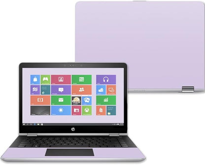 Mightyskins Skin Compatible with Hp Pavilion X360 15" (2017) - Solid Lilac | Protective, Durable, and Unique Vinyl Decal Wrap Cover | Easy to Apply, Remove, and Change Styles | Made in The USA