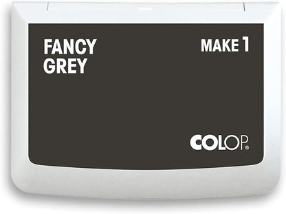 COLOP Make Series, Ink Stamp Pads, with Non-Toxic Premium Ink, Water-Based Acid-Free (Fancy Grey, Make 1-1-15/16" x 3-1/2")