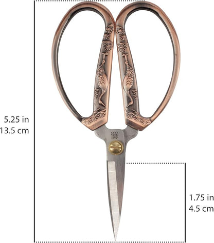JubileeYarn Crane Motif Small Embroidery Craft Scissors - Copper - 1 Scissor