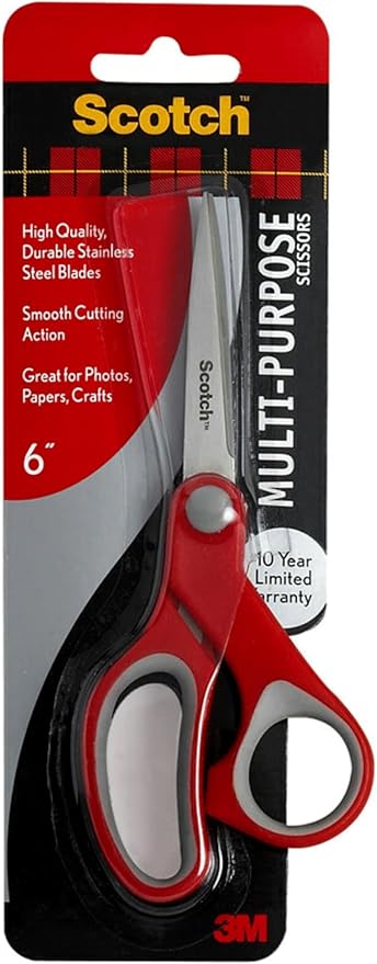 Scotch 6" Multi-Purpose Scissors, Great for Everyday Use (1426)