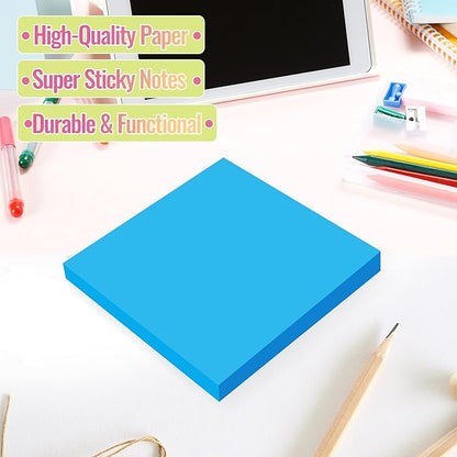 YEECOK Sticky Notes 3x3 in, 12 Pads, Bright Colors Self-Stick Note Pads, Sticky Pads Aesthetic, Super Sticking Power, Colorful Sticky Notes Bulk