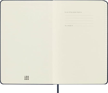 Moleskine Classic Notebook, Hard Cover, Large (5" x 8.25") Squared/Grid, Sapphire Blue, 240 Pages