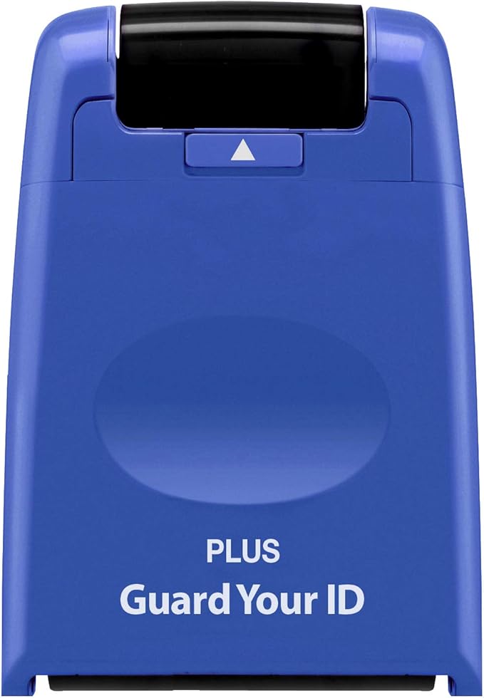 Guard Your ID Identity Protection Security Prevention Stamp Roller (Blue)