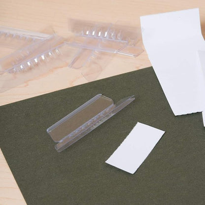 1InTheOffice Plastic Clear Tabs, and Inserts 2" x 5/8", 100/Pack (2")