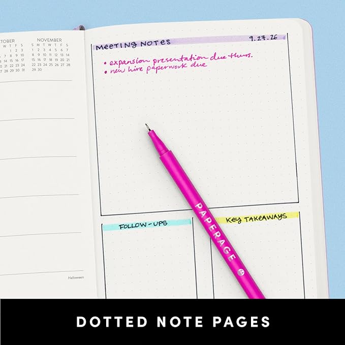 PAPERAGE 2026 Weekly & Monthly Planner, 12 Months (January 2026 - December 2026), 5.6 in x 8 in, Hardcover 2026 Planner with Weekly & Monthly Spreads, Note Pages, Stickers & Back Pocket – Marigold