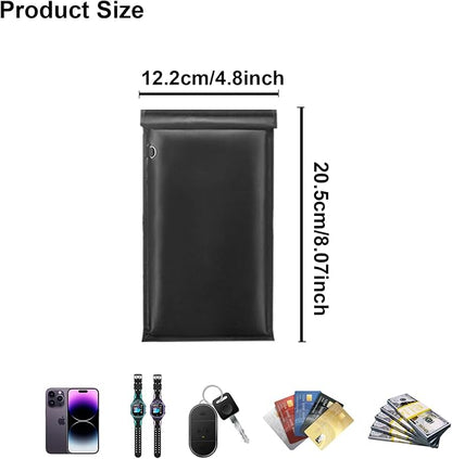 Faraday Bag for Phone, Faraday Pouch for Key Fob, Fireproof & Waterproof Faraday Bags EMP Proof, Faraday Key Fob Protector, Cell Phone Signal Jammer (2 Pack)
