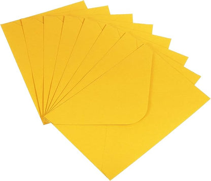 PATIKIL Mini Envelopes, 50 Pack Gift Cards Business Cards Envelope for Greeting Weddings, Yellow