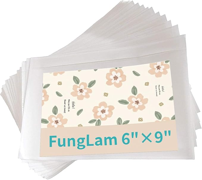6”×9” Self-Adhesive Shipping Label Sleeves, FungLam Shipping Label Sleeves, Packing List Envelopes, Clear Top Loading Packing List, Shipping Labels Pouches For Shipping Labels/Files 100 Pack.